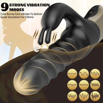 2026 Tornado Swirling G Spot Rabbit Vibrator 360° Rotating Thrusting Female Sex Toys for Clitoral Anal Stimulation Masturbation