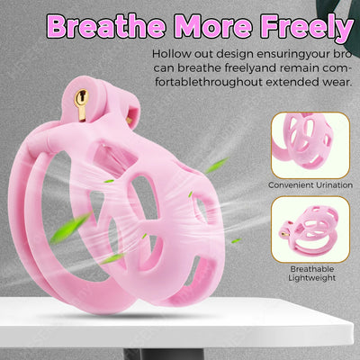 HESEKS Male Cock Cage Chastity Device with Penis Rings Delayed Ejaculation Penis Stimulator Locked Cage BDSM Sex Toy for Men