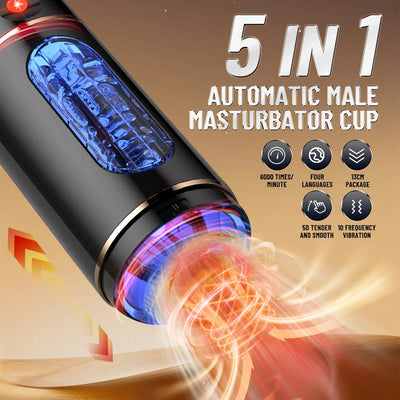 Male Masturbator Cup Intelligent Voice Interaction Penis Trainer Penetration Masturbator Sex Machine Adult Sex Toys for Men