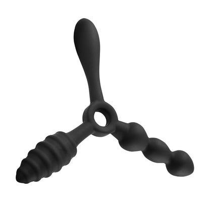 Silicone Butt Vagina Plug 3 In 1 Erotic Anal Sex Toy Anal Beads Butt Plug Anus Prostate Stimulator Massager Anal for Women Men