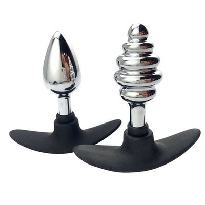 VETIRY Stainless Steel Butt Plug Anal Massager Spiral Beads Stimulation Thread Anal Plug Anus Sex Toy for Women Men SM Products