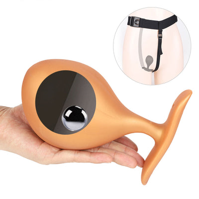 Wearable Anal Plug with Built-in Steel Ball Butt Plug Anal Toys Female Masturbation Tool Prostate Stimulator Sex Toys for Woman