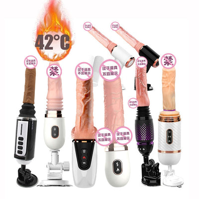 Wireless Remote Control Automatic Masturbation Pumping Gun Sex Machine Telescopic Heating Dildo Vibrators for Women Sex Toys