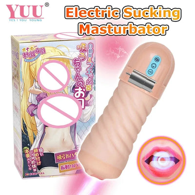 Yuu Automatic Blowjob Sucking Machine Male Masturbator Electric Masturbation Cup Real Oral Vagina Adult Sex Toys for Men