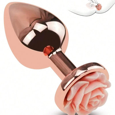 Sex Toys Anal Toys Buttplug Rose Shape Anal Toys Anal Sex Toys for Men Women and Beginners and Advanced Users Sex Toy for Vagina Anal Training But Plug for Anal Trainer Plug Anal for Couples